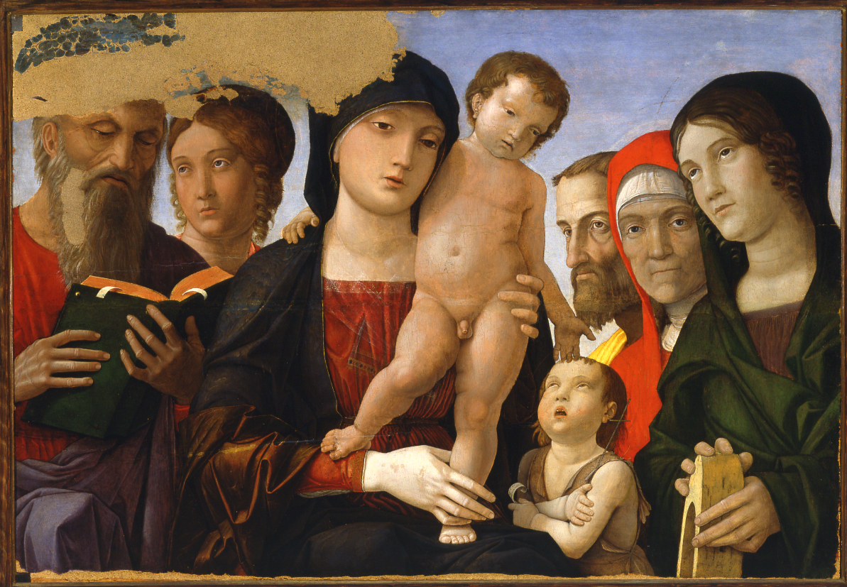 Musei Reali, Galleria Sabauda - Madonna col Bambino, san Giovannino, santa Caterina Alessandria e altri santi Mantegna Andrea Mantegna Andrea