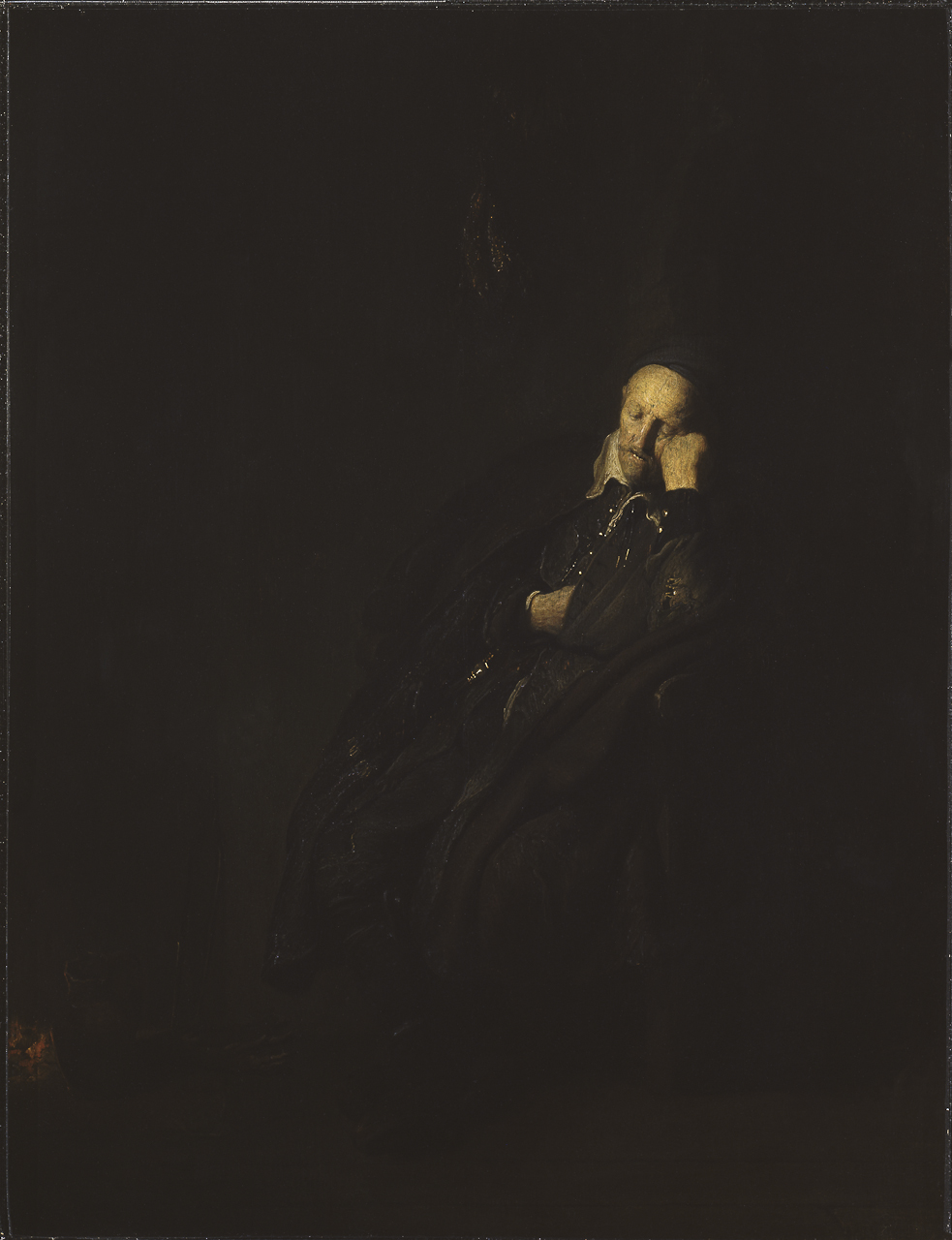 Rembrandt van Rijn - Ritratto di vecchio dormiente